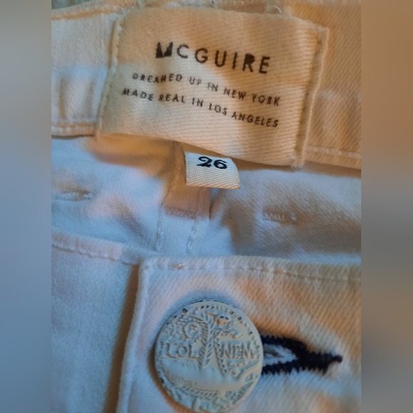 MCGUIRE White Designer Jeans Sz 26 - Picture 3 of 8
